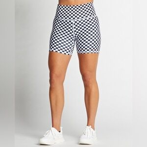 Terez Checkerboard Bike Shorts